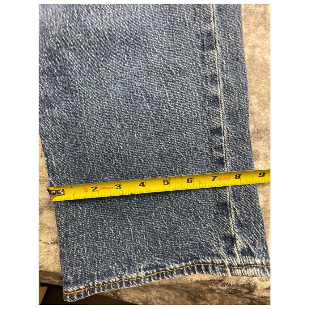 Levi's Mens 34x36 501 '93 Straight Leg Jeans Blue Denim Premium Button Fly - Picture 9 of 15